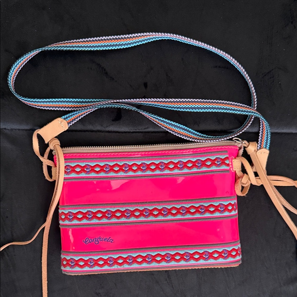 Desigual Vibrant Pink and Tan Crossbody Bag